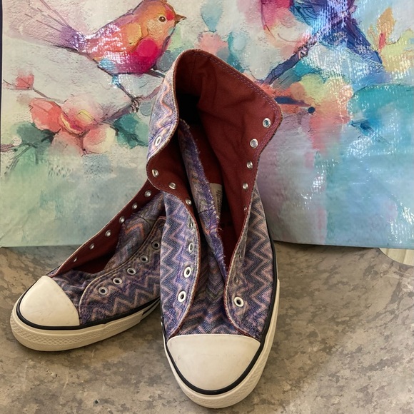 Converse Multicolored Zigzag High-Top Sneakers - Picture 2 of 8